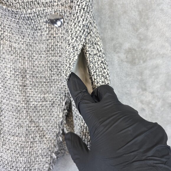 Zara Skort Womens Medium Gray Tweed Wrap Front Shorts Mini Skirt Pockets Lined - Picture 5 of 9